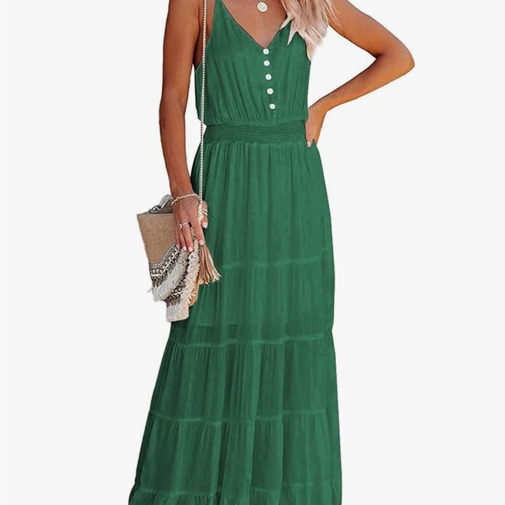 Elegant Green Maxi Dress
